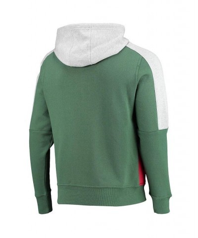 Men's Green, Red Minnesota Wild Playoffs Color Block Full-Zip Hoodie $38.49 Sweatshirt