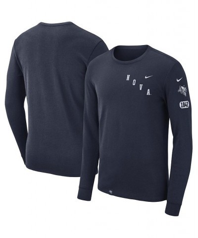 Men's Navy Villanova Wildcats Repeat Logo 2-Hit Long Sleeve T-shirt $21.60 T-Shirts