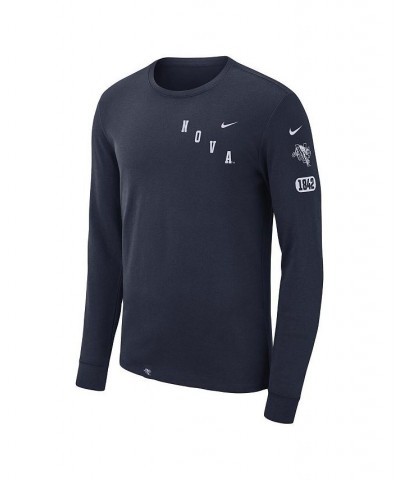 Men's Navy Villanova Wildcats Repeat Logo 2-Hit Long Sleeve T-shirt $21.60 T-Shirts