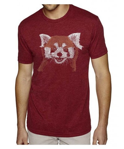 Men's Premium Word Art T-shirt - Red Panda Red $22.05 T-Shirts