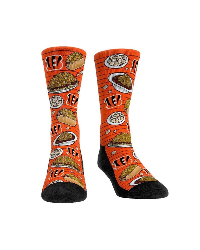 Men's Rock Em Socks Cincinnati Bengals Localized Food Crew Socks $16.19 Socks