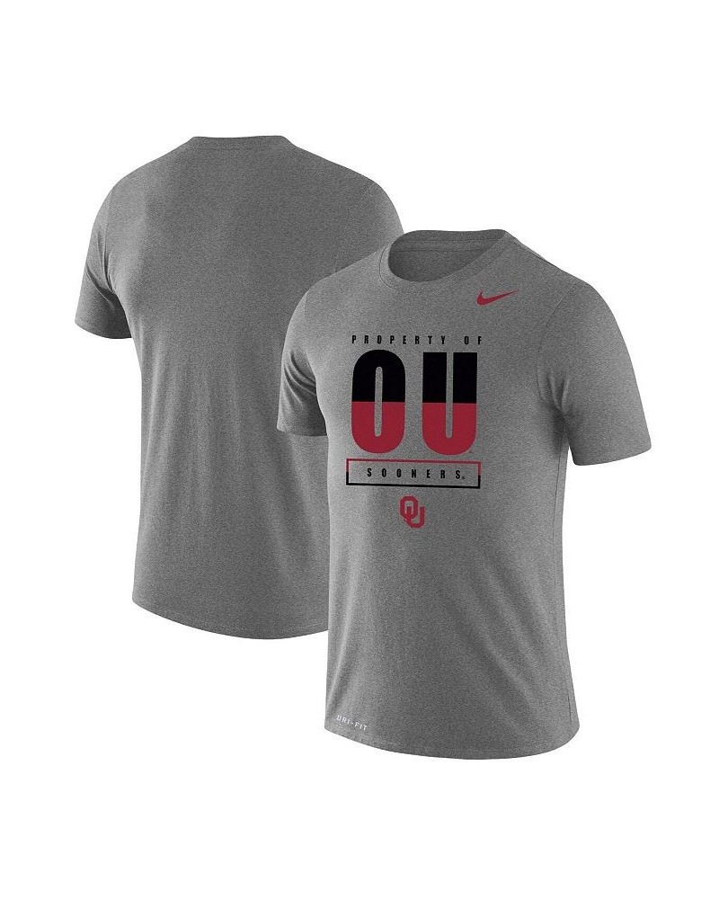 Men's Heathered Charcoal Oklahoma Sooners Big and Tall Legend Property Of Performance T-shirt $21.00 T-Shirts