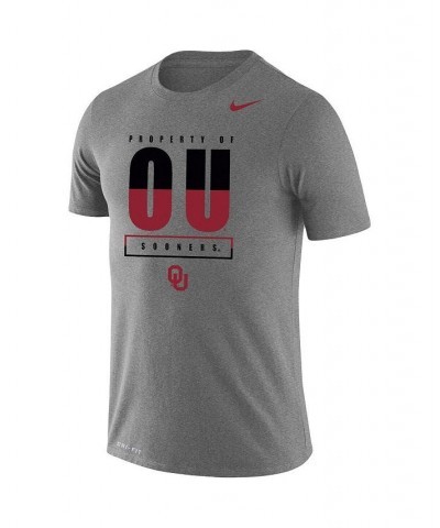 Men's Heathered Charcoal Oklahoma Sooners Big and Tall Legend Property Of Performance T-shirt $21.00 T-Shirts