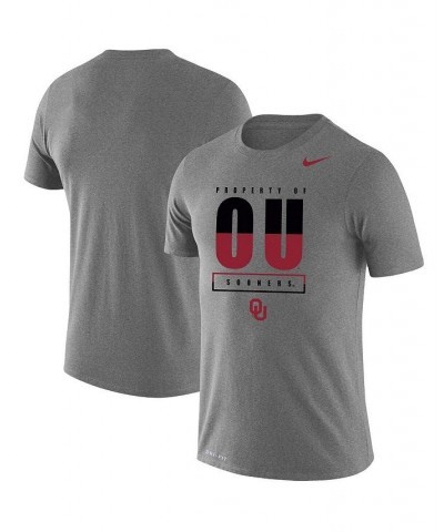 Men's Heathered Charcoal Oklahoma Sooners Big and Tall Legend Property Of Performance T-shirt $21.00 T-Shirts