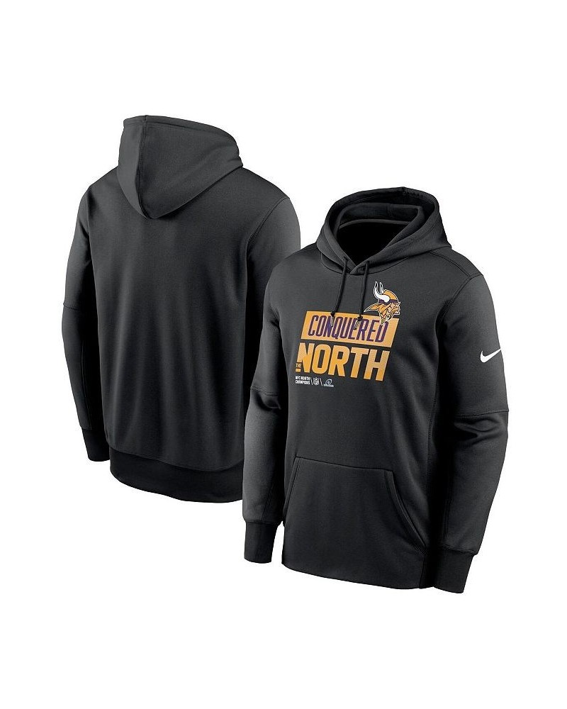 Men's Black Minnesota Vikings 2022 NFC North Division Champions Locker Room Trophy Collection Pullover Hoodie $38.95 Sweatshirt