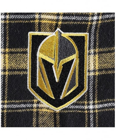 Men's Black, Gold Vegas Golden Knights Ledger Flannel Sleep Pants $20.71 Pajama