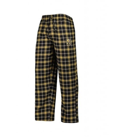 Men's Black, Gold Vegas Golden Knights Ledger Flannel Sleep Pants $20.71 Pajama