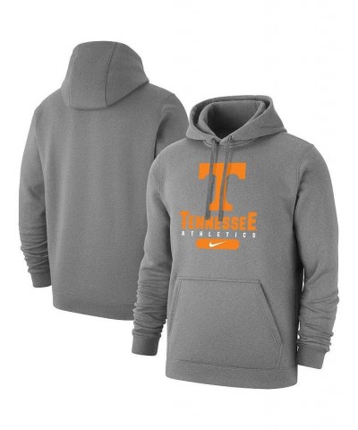 Men's Heathered Gray Tennessee Volunteers Big and Tall Club Stack Fleece Pullover Hoodie $41.65 Sweatshirt