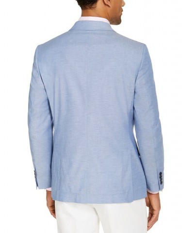 Men's Modern-Fit Chambray Sport Coat Blue $39.95 Blazers