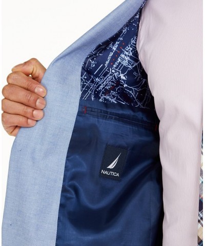 Men's Modern-Fit Chambray Sport Coat Blue $39.95 Blazers