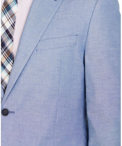 Men's Modern-Fit Chambray Sport Coat Blue $39.95 Blazers