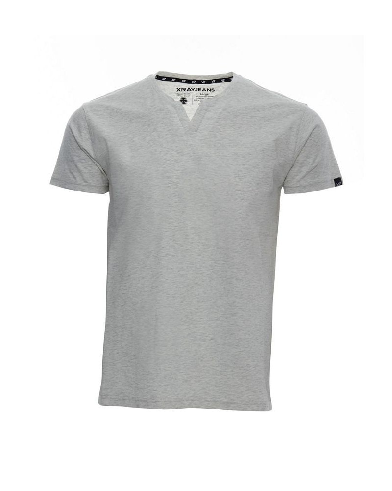 Men's Basic Notch Neck Short Sleeve T-shirt PD16 $15.29 T-Shirts