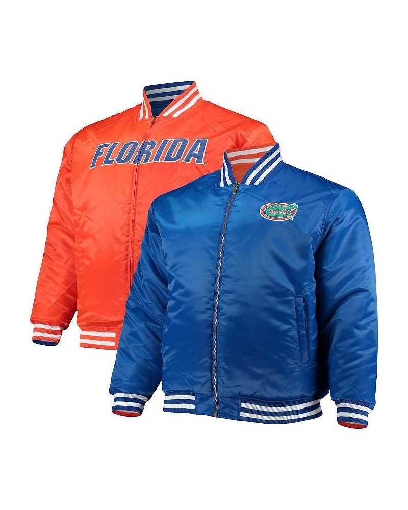 Men's Royal, Orange Florida Gators Big and Tall Reversible Satin Full-Zip Jacket $46.20 Jackets