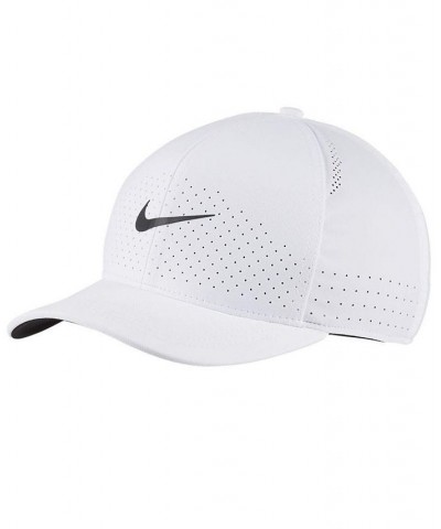 Men's White Classic99 Swoosh Performance Flex Hat-DNU $20.16 Hats