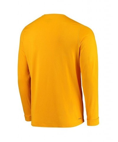 Men's Gold Nashville Predators Dassler AEROREADY Creator Long Sleeve T-shirt $19.60 T-Shirts