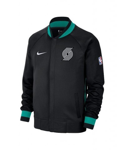 Men's Black and Green Portland Trail Blazers 2022/23 City Edition Showtime Thermaflex Full-Zip Jacket $51.87 Jackets