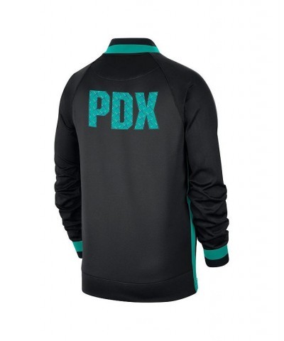 Men's Black and Green Portland Trail Blazers 2022/23 City Edition Showtime Thermaflex Full-Zip Jacket $51.87 Jackets