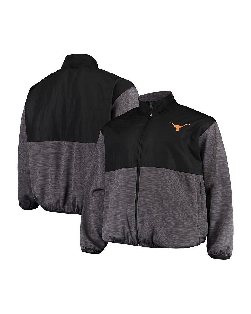 Men's Black, Charcoal Texas Longhorns Big and Tall Puff Full-Zip Jacket $37.40 Jackets