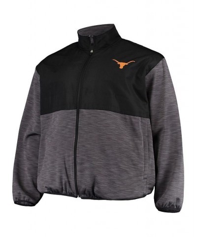 Men's Black, Charcoal Texas Longhorns Big and Tall Puff Full-Zip Jacket $37.40 Jackets