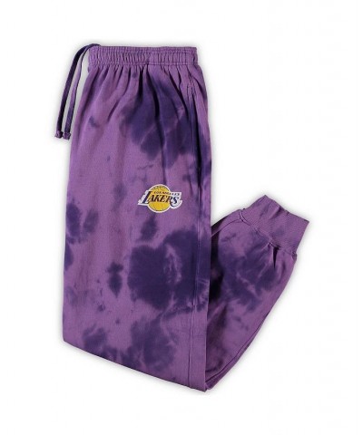 Men's Branded Purple Los Angeles Lakers Big and Tall Wordmark Cloud Dye Jogger Pants $19.74 Pants