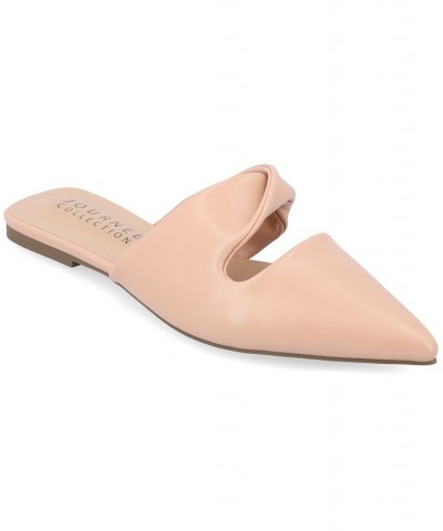 Women's Enniss Twist Flat Pink $34.85 Shoes