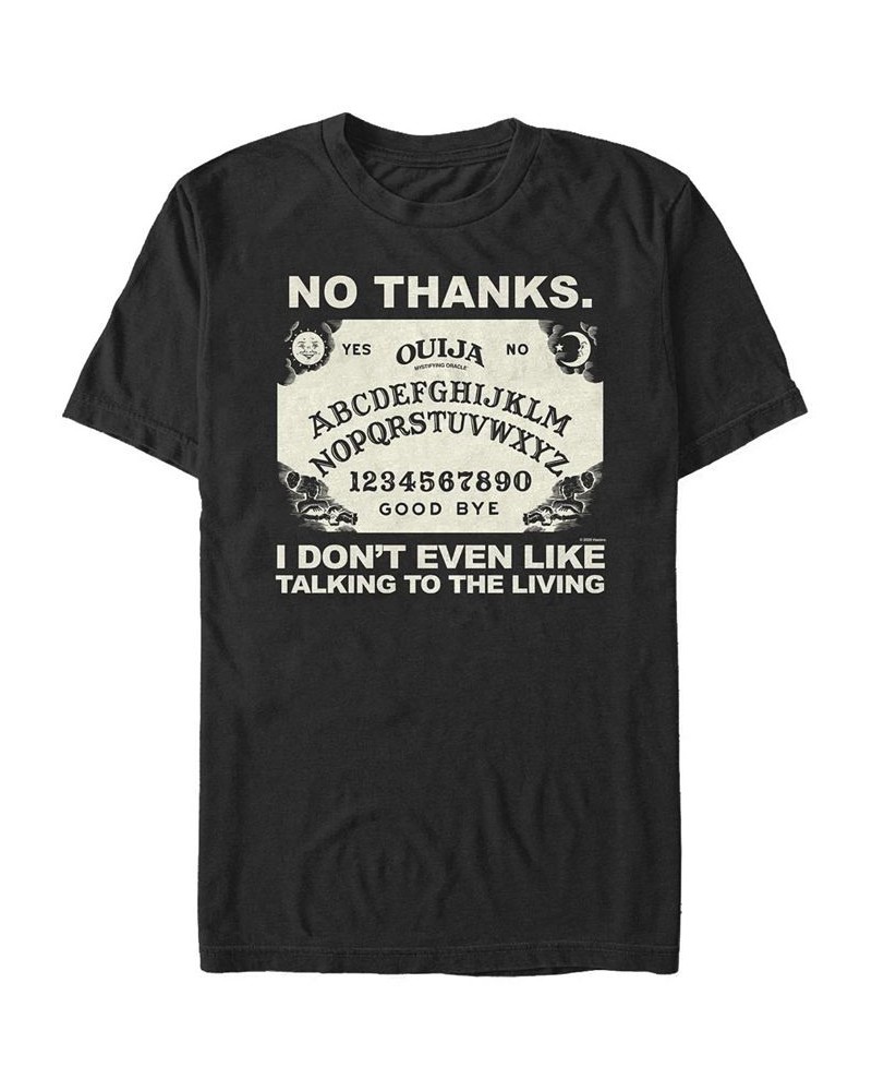 Men's No Thanks Short Sleeve Crew T-shirt Black $17.15 T-Shirts