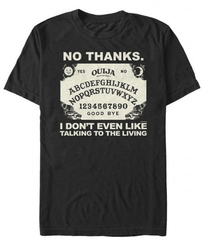 Men's No Thanks Short Sleeve Crew T-shirt Black $17.15 T-Shirts