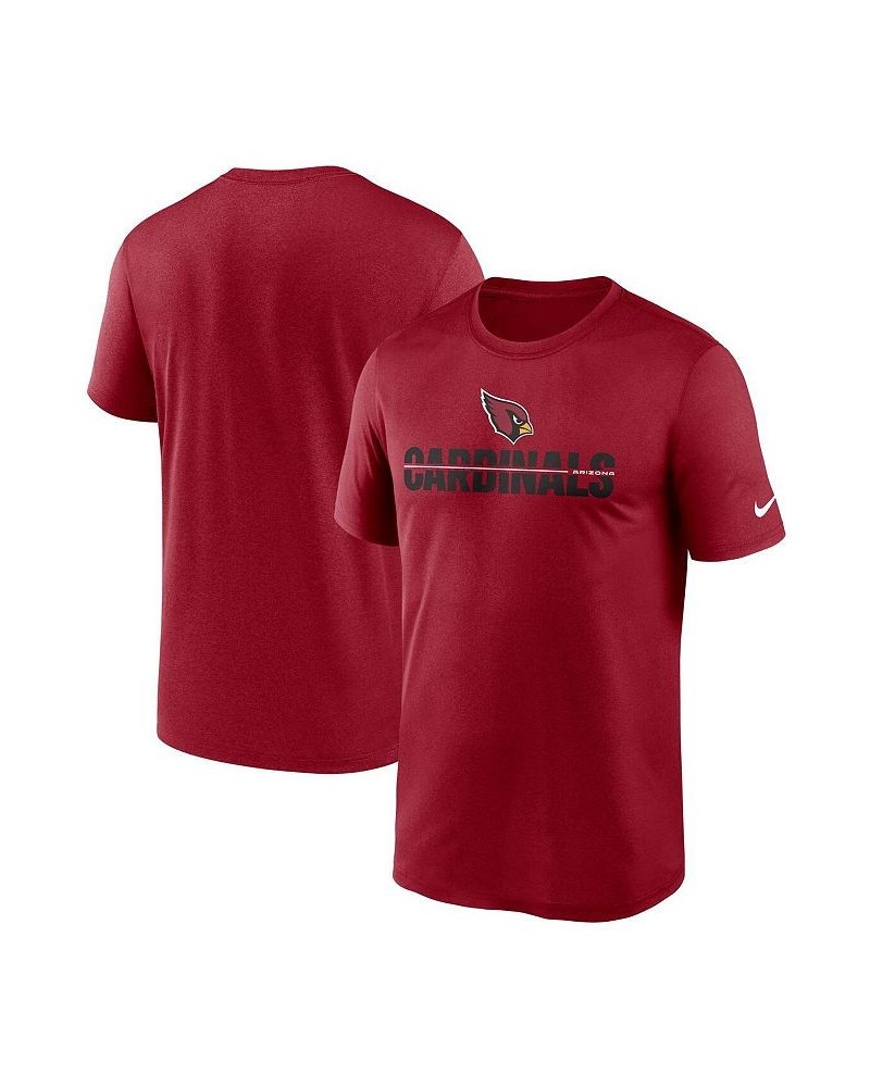 Men's Cardinal Arizona Cardinals Legend Microtype Performance T-shirt $16.92 T-Shirts