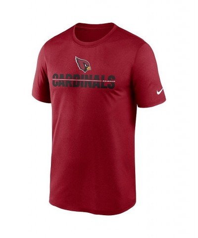 Men's Cardinal Arizona Cardinals Legend Microtype Performance T-shirt $16.92 T-Shirts