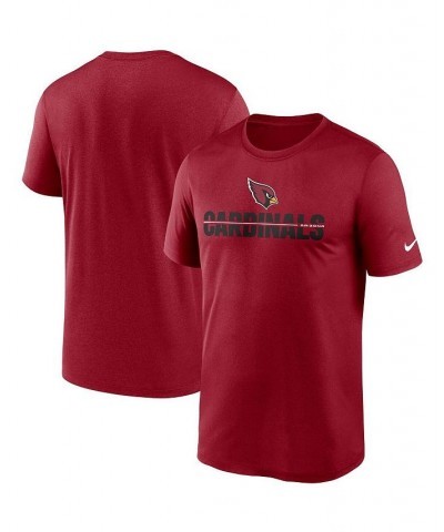 Men's Cardinal Arizona Cardinals Legend Microtype Performance T-shirt $16.92 T-Shirts