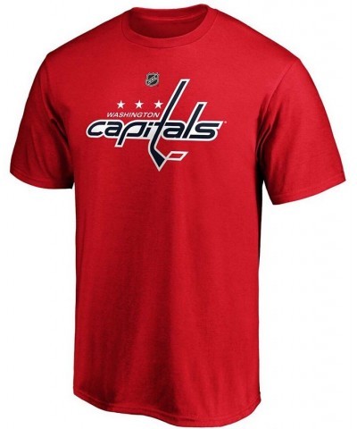 Men's Tom Wilson Red Washington Capitals Team Authentic Stack Name and Number T-shirt $18.35 T-Shirts