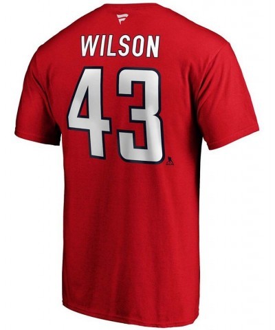 Men's Tom Wilson Red Washington Capitals Team Authentic Stack Name and Number T-shirt $18.35 T-Shirts