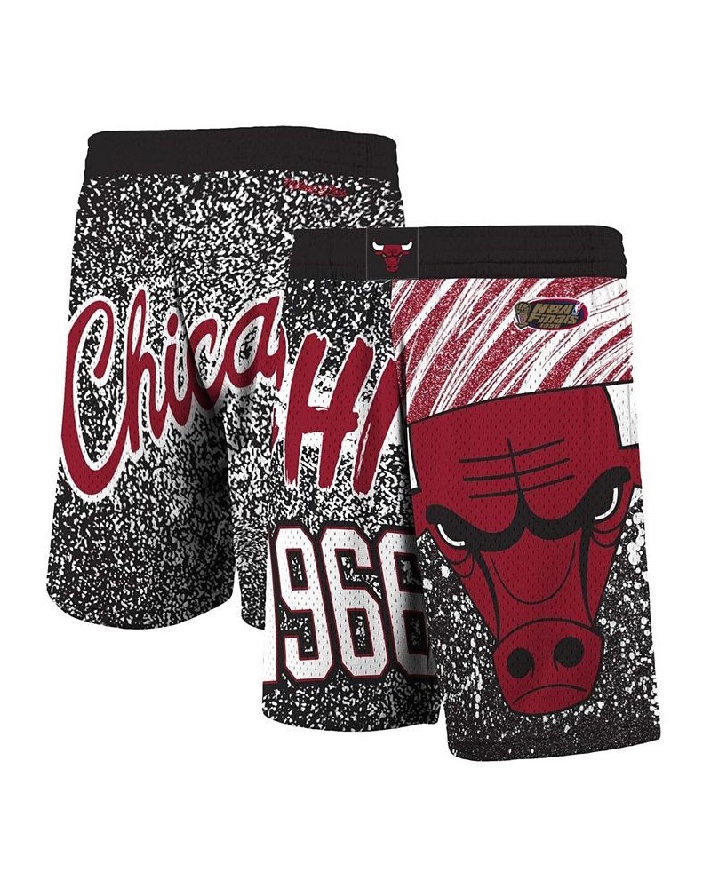 Men's Black Chicago Bulls Hardwood Classics Jumbotron Sublimated Shorts $29.76 Shorts