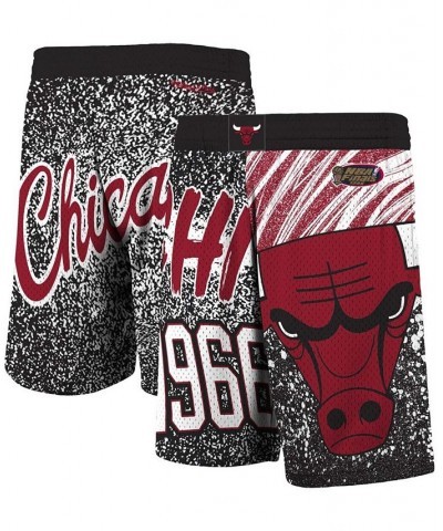 Men's Black Chicago Bulls Hardwood Classics Jumbotron Sublimated Shorts $29.76 Shorts