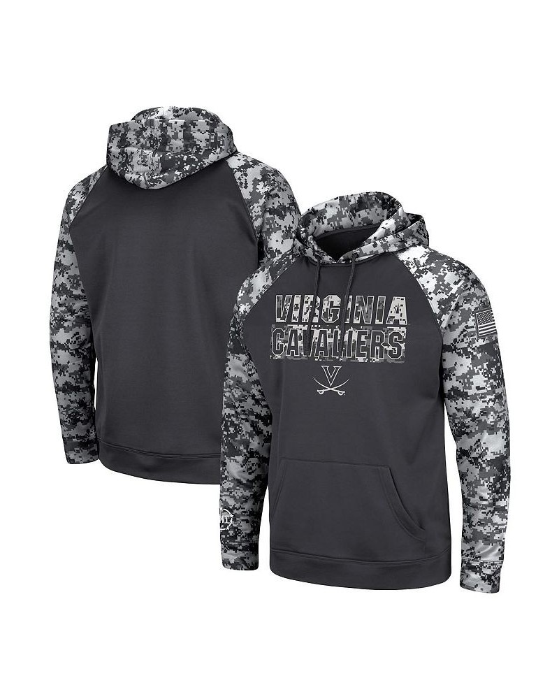 Men's Charcoal Virginia Cavaliers OHT Military-Inspired Appreciation Digital Camo Pullover Hoodie $31.31 Sweatshirt