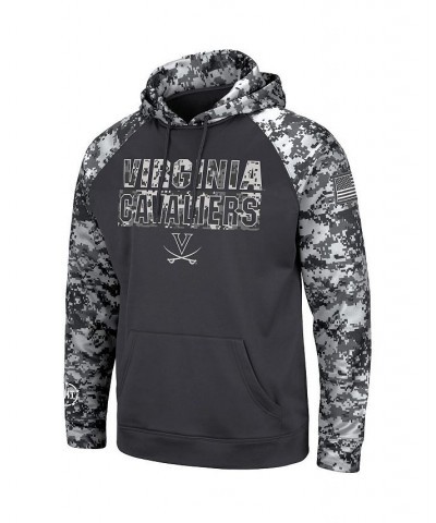 Men's Charcoal Virginia Cavaliers OHT Military-Inspired Appreciation Digital Camo Pullover Hoodie $31.31 Sweatshirt