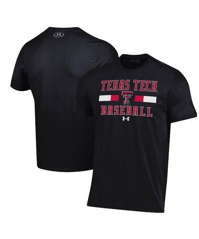 Men's Black Texas Tech Red Raiders Baseball Stack Performance T-shirt $20.25 T-Shirts