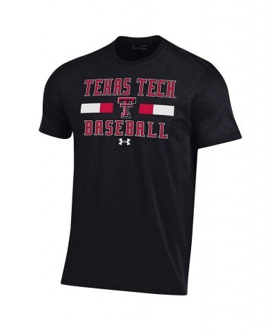 Men's Black Texas Tech Red Raiders Baseball Stack Performance T-shirt $20.25 T-Shirts