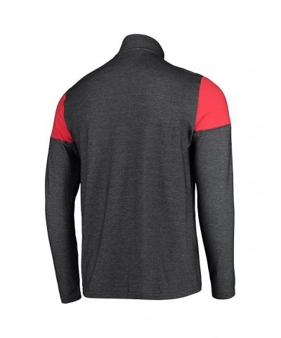 Men's Heathered Charcoal Texas Tech Red Raiders Gameday Tri-Blend Quarter-Zip Jacket $33.60 Jackets