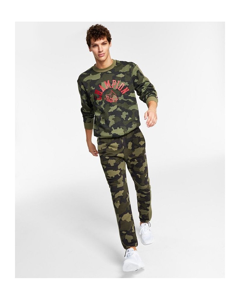 Men's Urban Pursuits Camo Pattern Fleece Drawstring Sweatpants Mesh Camo Cargo Olive/crg Olv $25.48 Pants