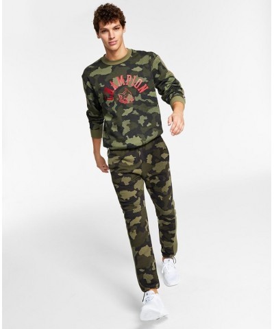 Men's Urban Pursuits Camo Pattern Fleece Drawstring Sweatpants Mesh Camo Cargo Olive/crg Olv $25.48 Pants