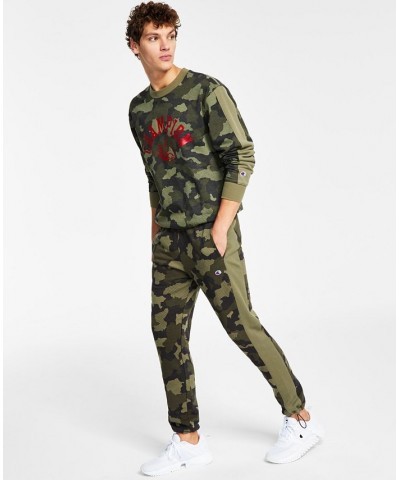 Men's Urban Pursuits Camo Pattern Fleece Drawstring Sweatpants Mesh Camo Cargo Olive/crg Olv $25.48 Pants