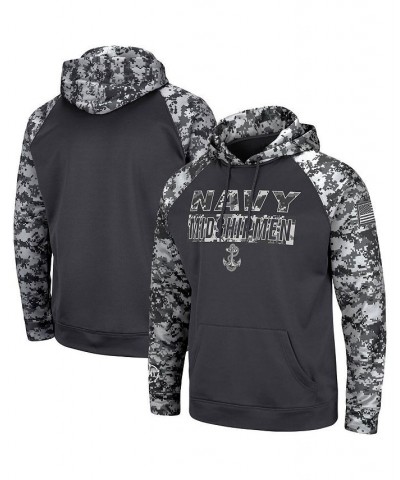 Men's Charcoal Navy Midshipmen OHT Military-Inspired Appreciation Digi Camo Big and Tall Pullover Hoodie $31.50 Sweatshirt