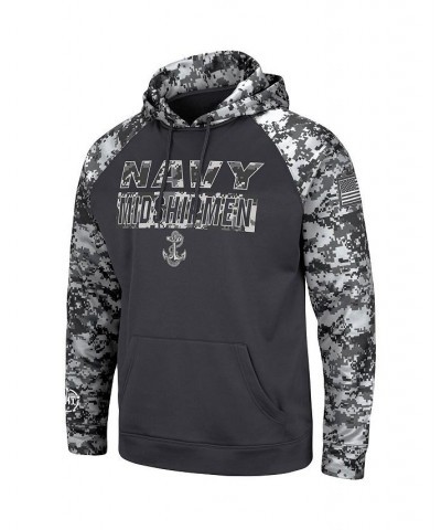 Men's Charcoal Navy Midshipmen OHT Military-Inspired Appreciation Digi Camo Big and Tall Pullover Hoodie $31.50 Sweatshirt