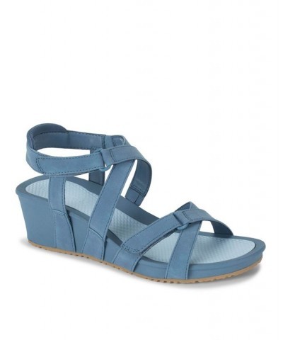 Women's Racquel Wedge Sandal Blue $46.28 Shoes