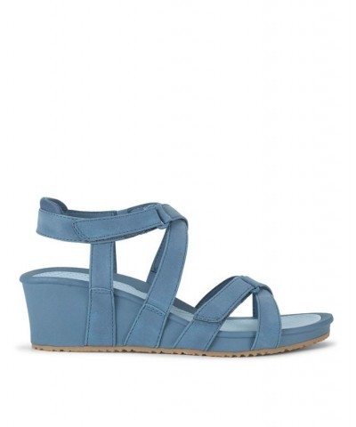 Women's Racquel Wedge Sandal Blue $46.28 Shoes