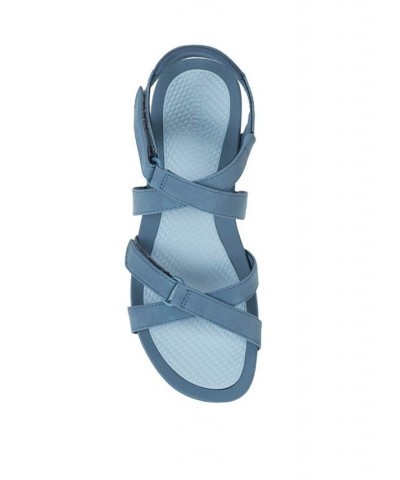 Women's Racquel Wedge Sandal Blue $46.28 Shoes