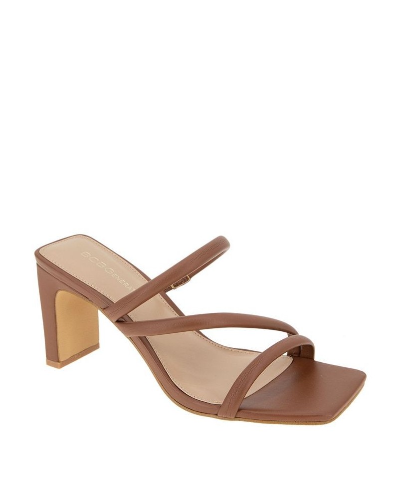 Women's Fisher Slip-on Sandal Brown $38.15 Shoes