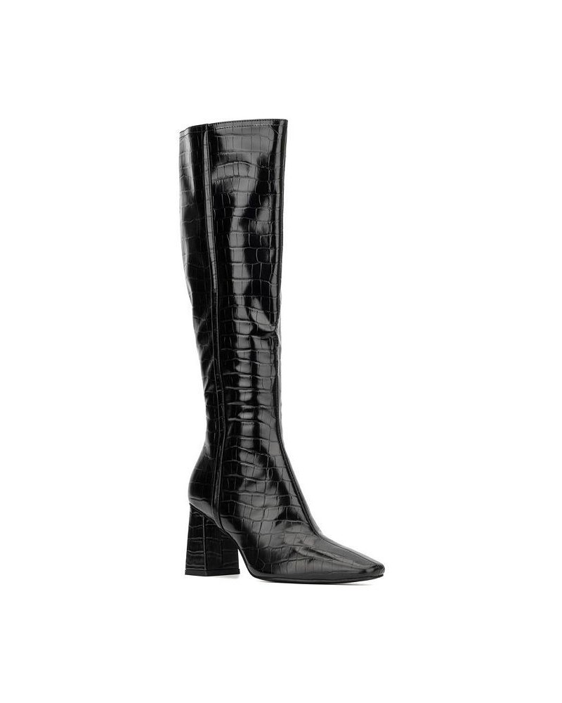 Women's Angelica Tall Boot Black $36.89 Shoes