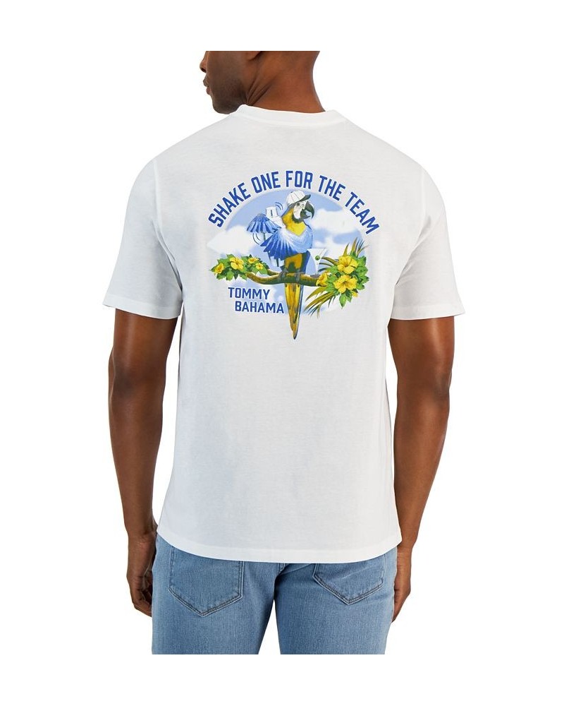 Men's "Shake One for the Team" Graphic T-Shirt White $27.09 T-Shirts